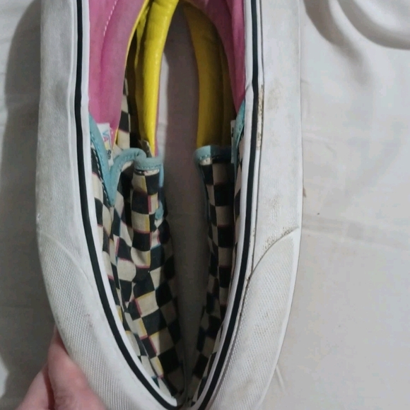 Colorful Checkered Kids Slip-On Shoes - Picture 3 of 4